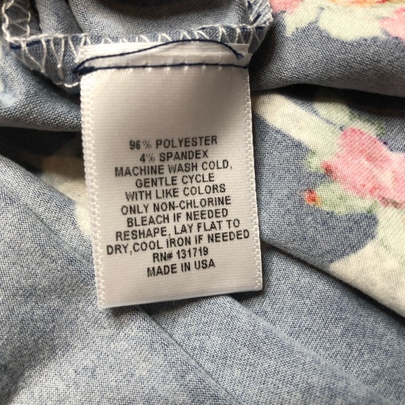 NWT Cowgirl Steer Skull Floral Print Tank Top - Picture 4 of 4